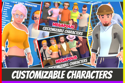 Customizable 3D City Characters Pack Vol 2
