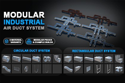 Modular Industrial Air Duct System