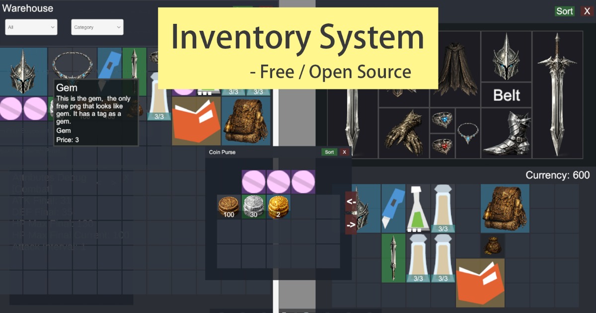 Common Gameplay Kit - Inventory System | Game Toolkits | Unity Asset Store