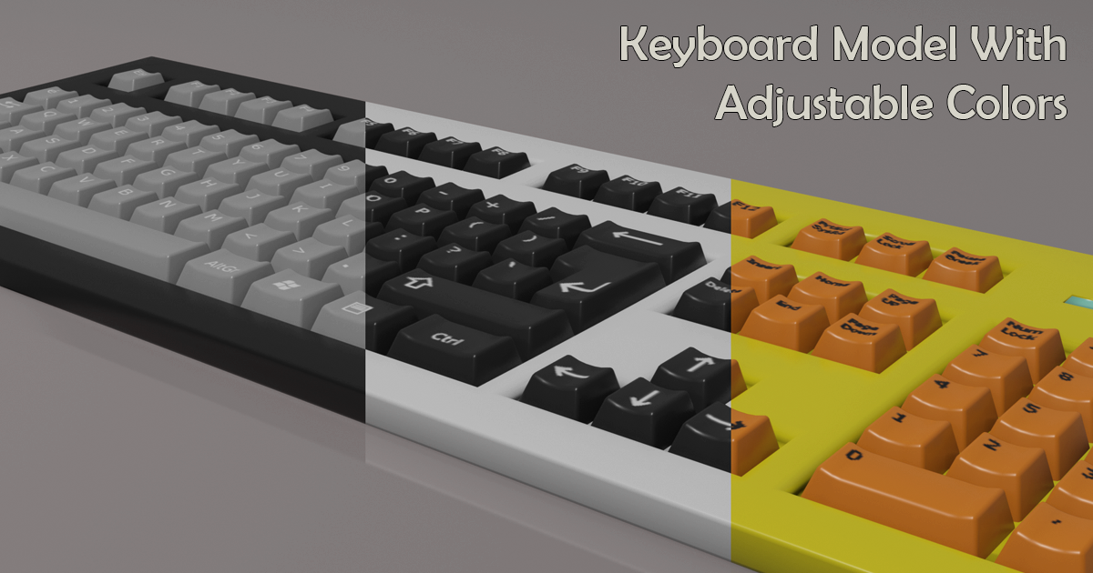 Keyboard Adjustable Colors | 3D 電化製品 | Unity Asset Store
