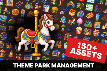 Theme Park Management Amusement Rides Carnival Attractions Icons Pack