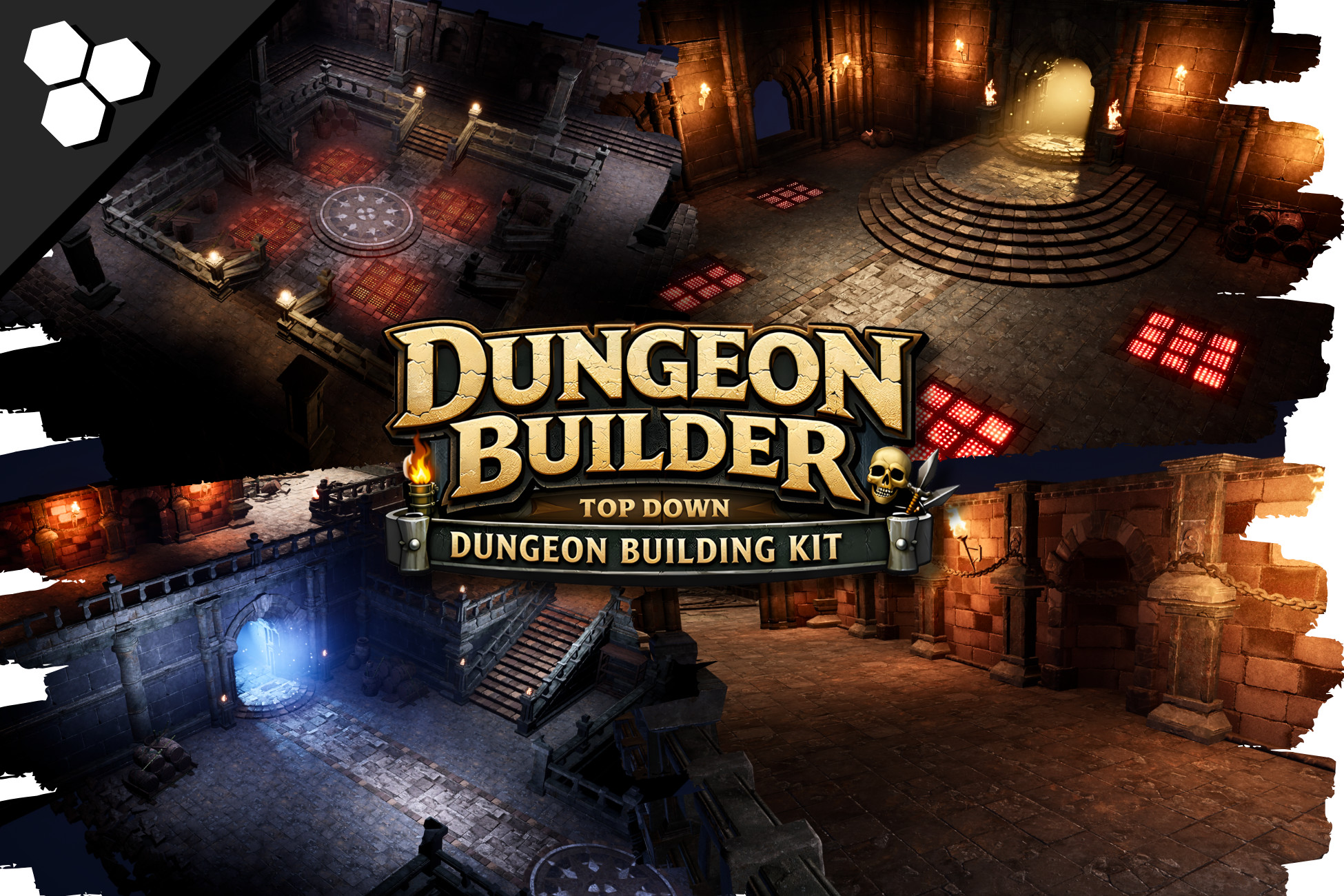 Dungeon Builder: Modular Top Down RPG Environment Kit (Dungeon, Modular Dungeon)