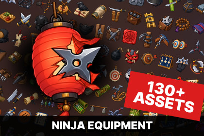 Ninja Arsenal Shinobi Weapons Stealth Tools Training Icons Pack