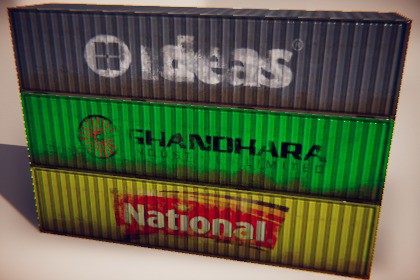 Extreme Low poly Containers Pack - Mobile Containers