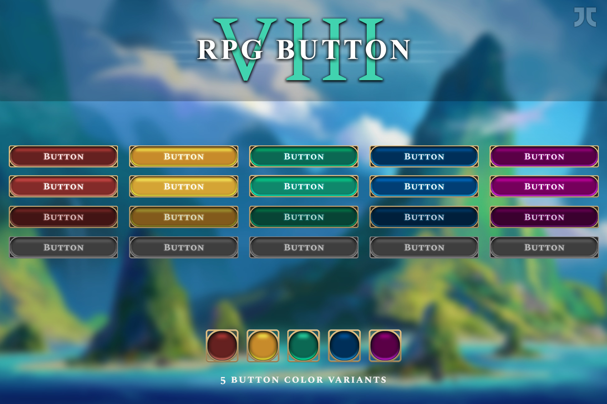 2D RPG Button 8 | 2D Icons | Unity Asset Store