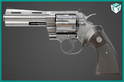 Revolver 05 Medium Silver Bullet URP HDRP Textures