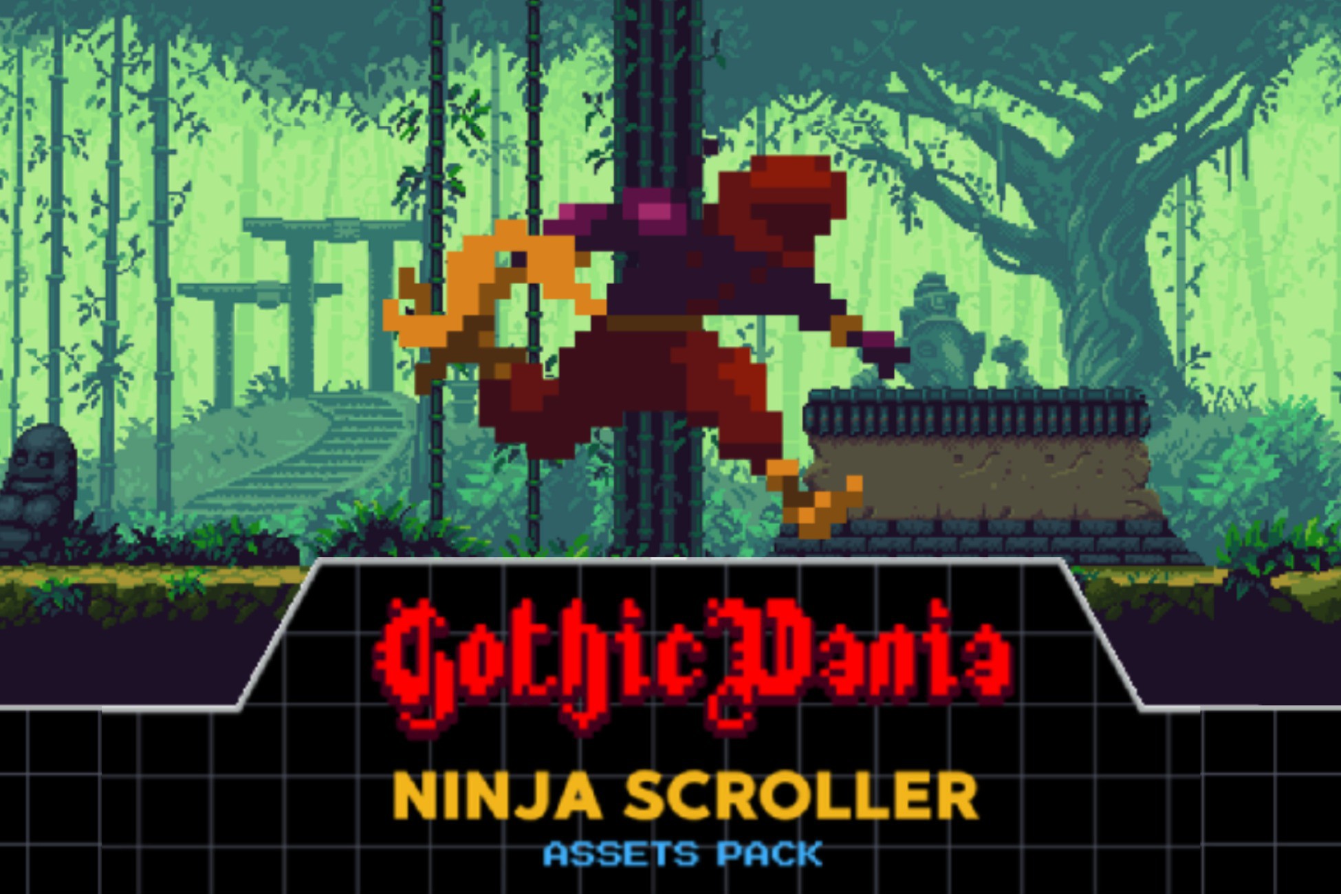 Ninja Scroller Pixel Art Pack, image 1