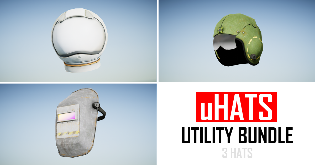 uHATS: Utility Bundle (3 Hats) | 3D Clothing | Unity Asset Store