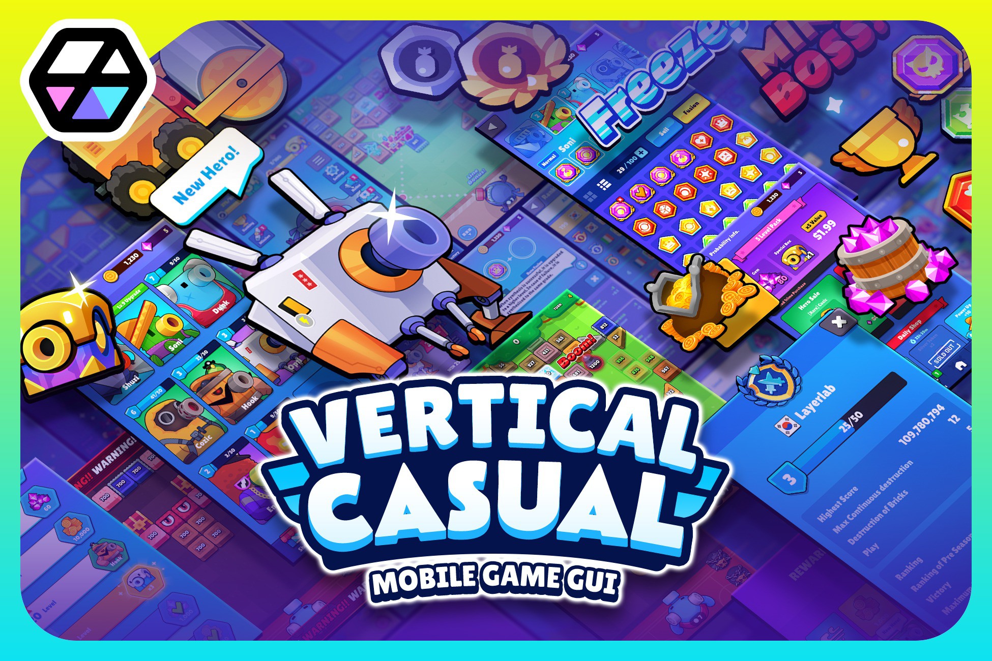 GUI - Vertical Casual | 2D GUI | Unity Asset Store