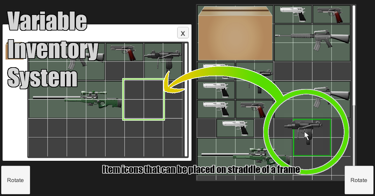 Variable Inventory System | GUI Tools | Unity Asset Store
