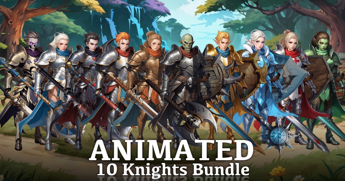 Animated 2D Knights Bundle | 2D Characters | Unity Asset Store