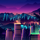 NEON City Mountains