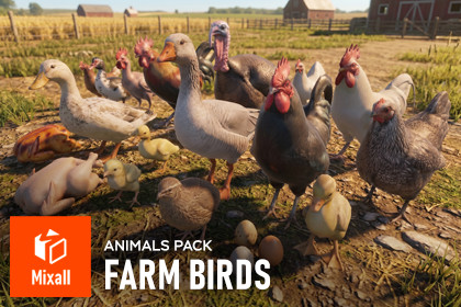 Farm birds - animals pack