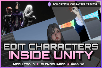 Rigging, Mesh Editing, Blendshape Creation for Crystal Character Creator