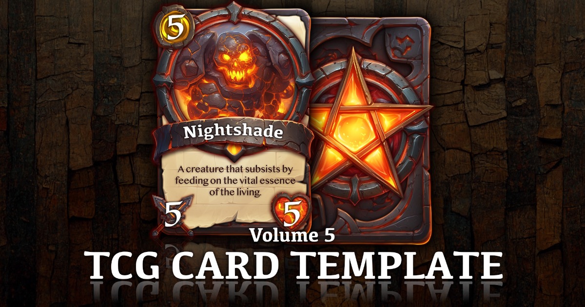 TCG Card Template - Volume 5 | 2D GUI | Unity Asset Store