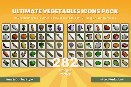Ultimate Vegetable Icons - UI-Ready Set