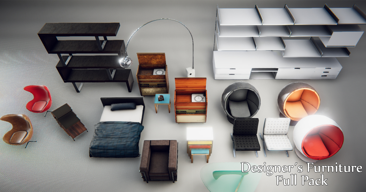 Furniture Using Unity Designer´s Furniture | 3D Furniture | Unity Asset Store