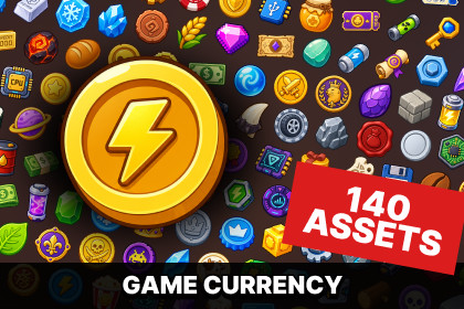 Game Currency Resources Materials Rewards Economy Icons Pack