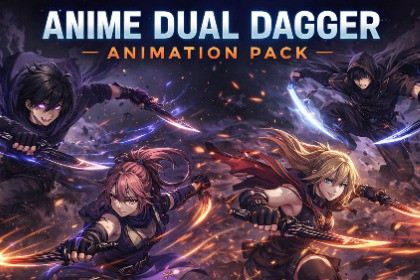Anime Dual Dagger Animation Pack