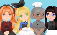 Chibi Maid & Waitress bundle