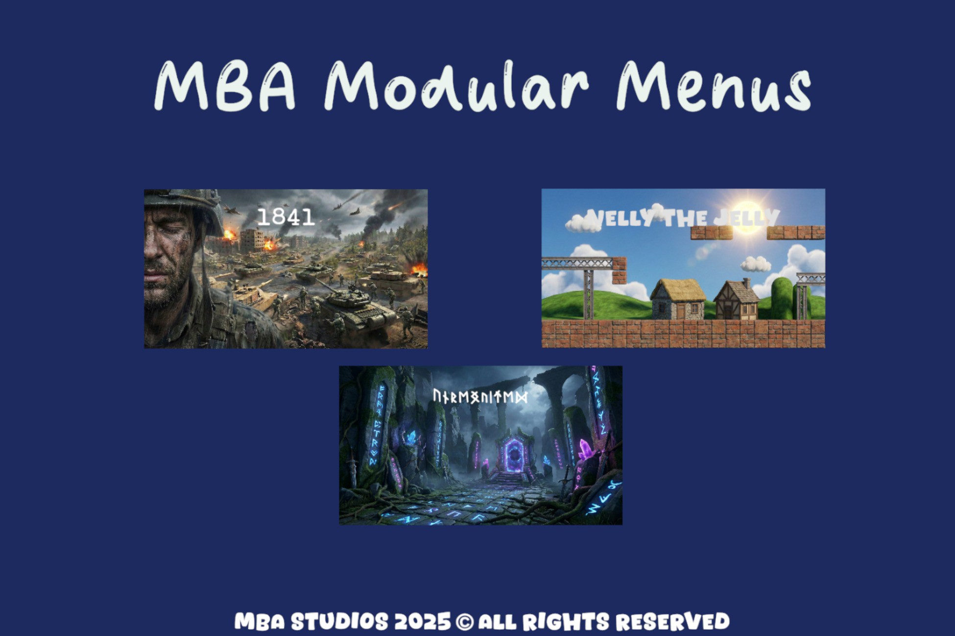Modular Menu MBA Modular Menu Templates | GUI Tools | Unity Asset Store