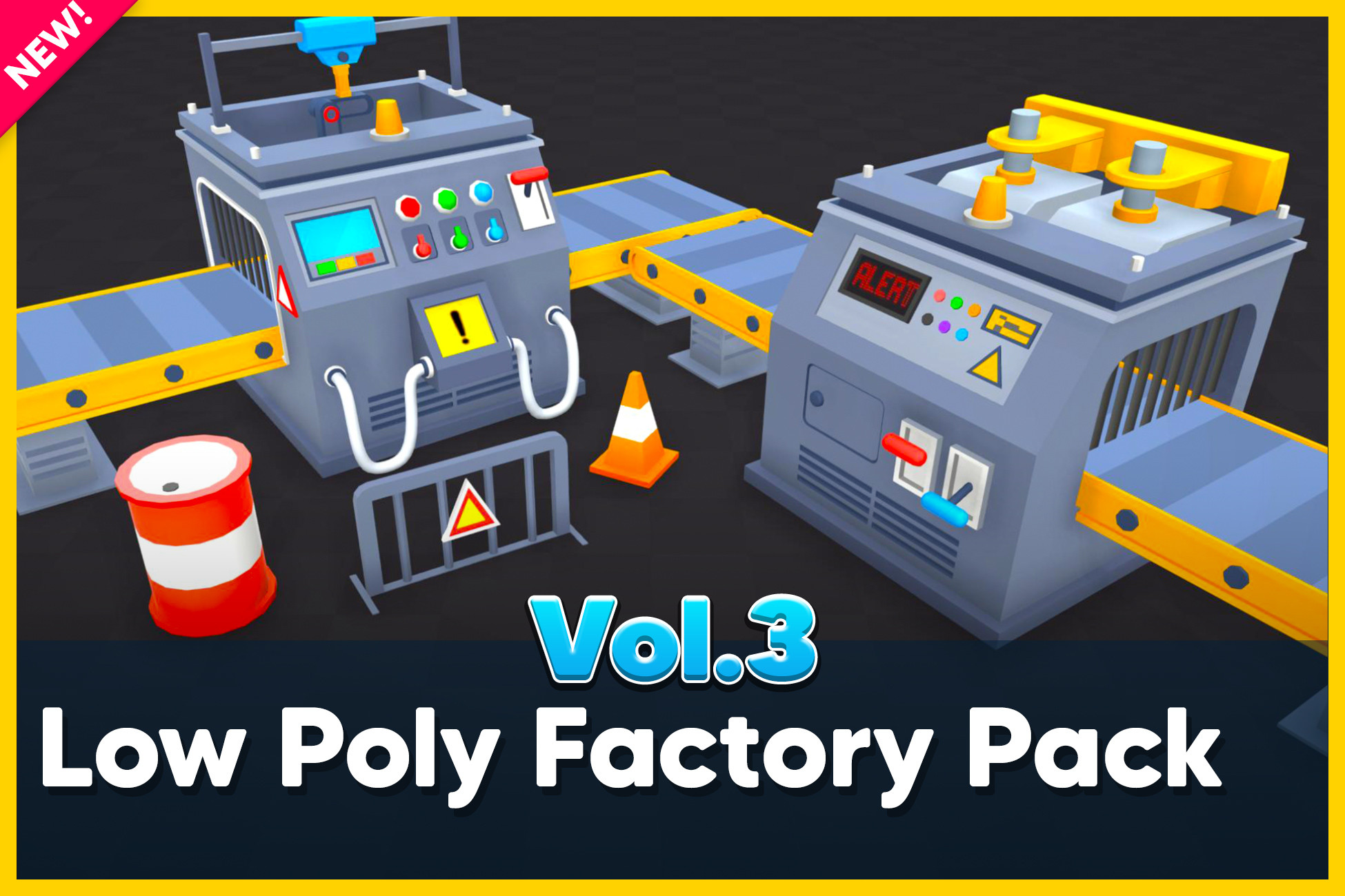 Low Poly Factory Machine Pack Vol 3 | 3D Industrial | Unity Asset Store