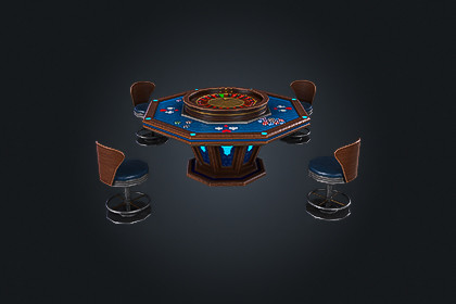 Roulette Table V4 – Casino Gambling | Game Ready PBR | Built-In & URP Compatible