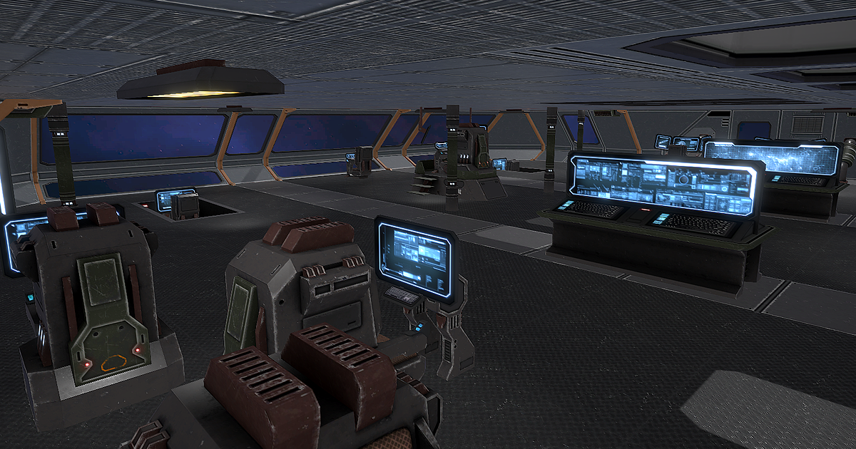 Modular Scifi Bridge | 3D Space | Unity Asset Store