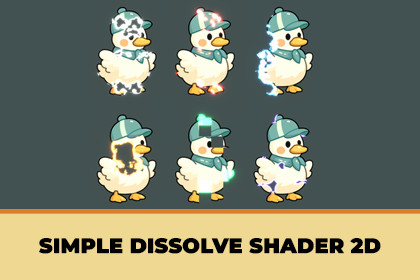 Simple Dissolve Shader 2D - Shader by Roam Moon