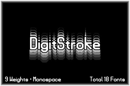 DigitStroke - Digital Style Fonts