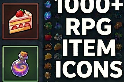 2D Fantasy RPG Material Icon Pack - 1000 Items