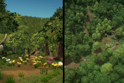 Stylized forest environment
