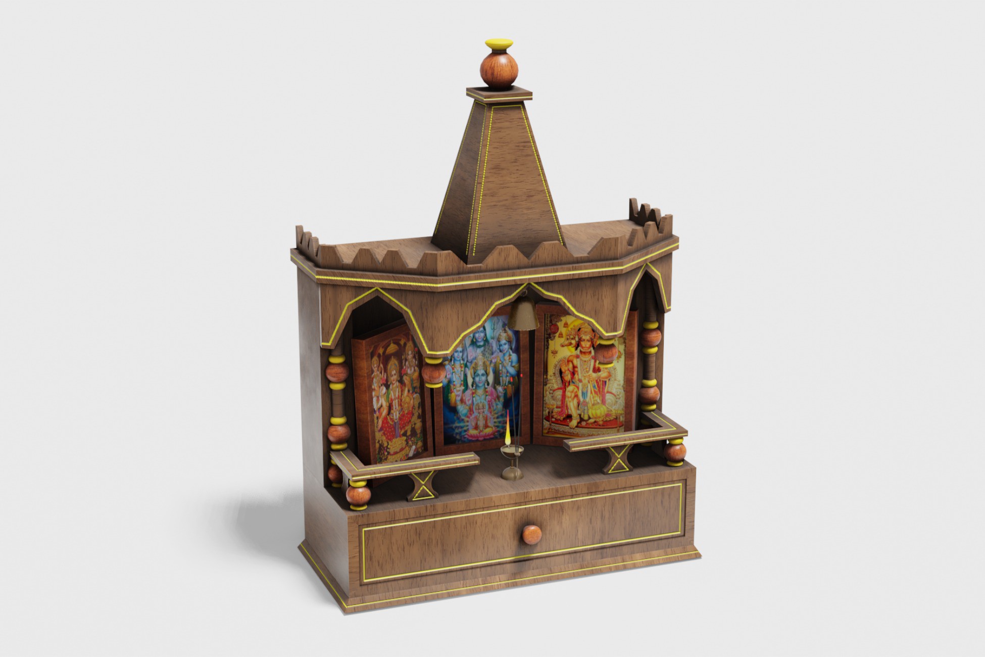 Wooden Temple | 3D Interior | Unity Asset Store