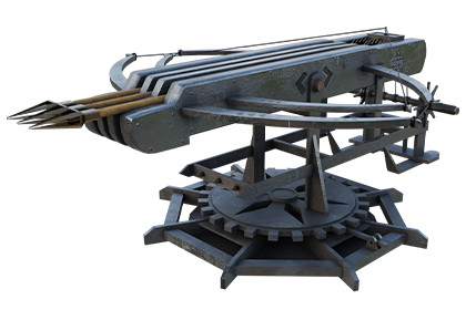 Ballista Metal Weapon Arrow Launcher URP HDRP Textures