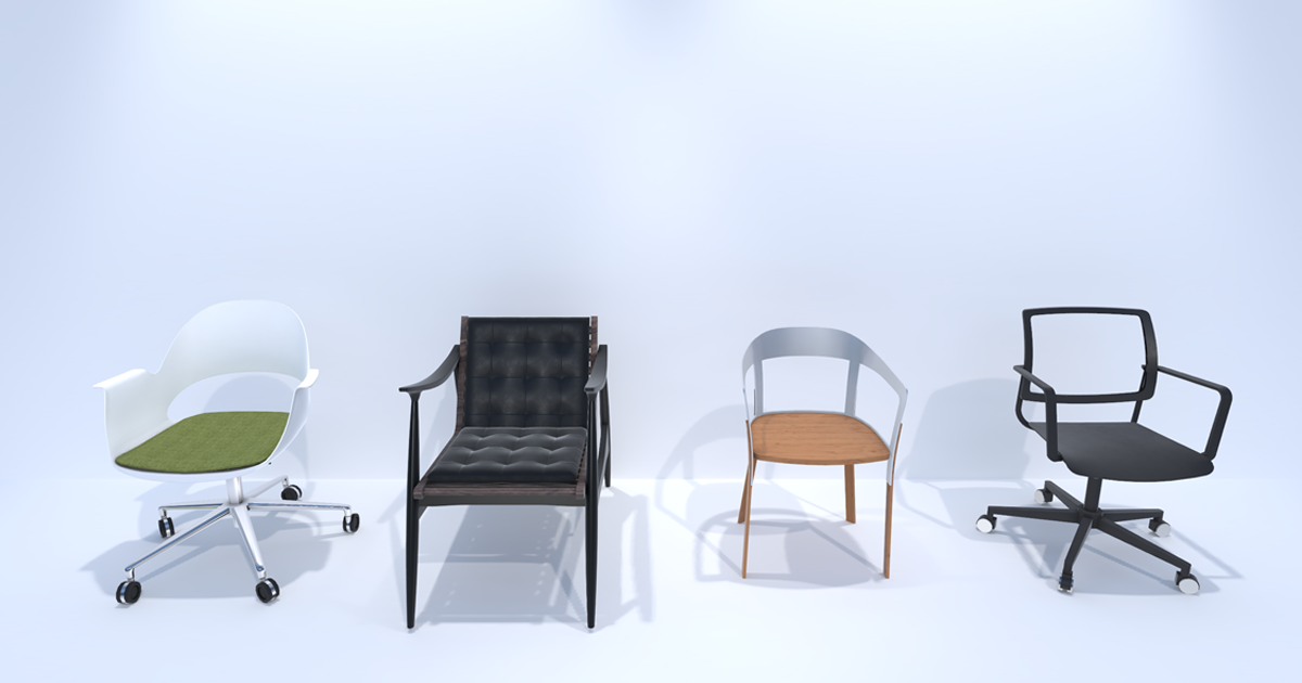 Glasswork Chair Vol.1 | 3D Furniture | Unity Asset Store
