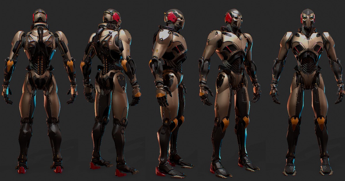 Sci-Fi Robot Character with PBR materials | 3D Robots | Unity Asset Store