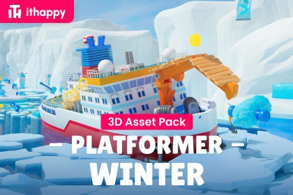 Platformer 6 Winter - Low Poly 3D Models Pack