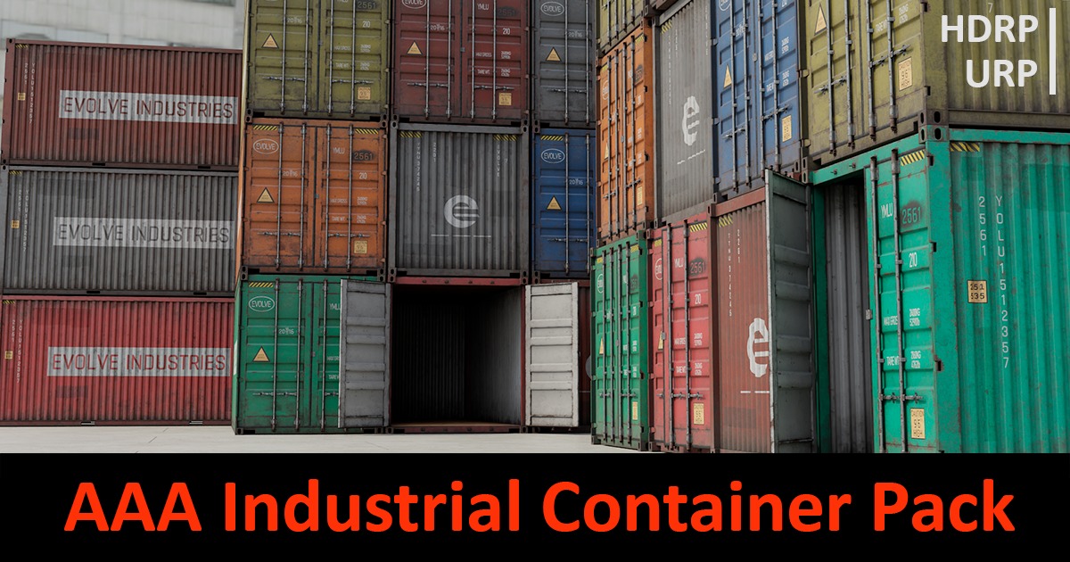 Industrial Shipping Container Pack | 3D Industrial | Unity Asset Store