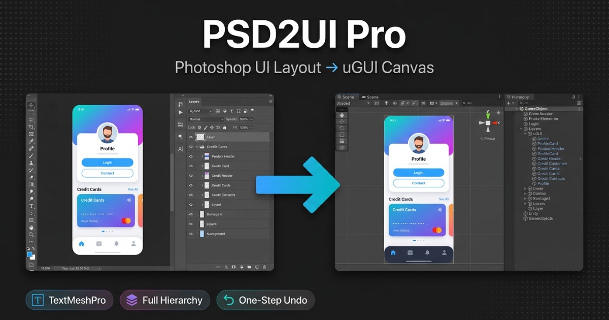 PSD2Ul Pro | GUI Tools | Unity Asset Store