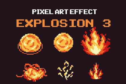 Explosion 3 - Pixel Art Effect