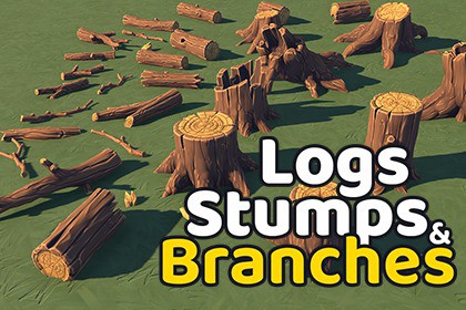 Stylized Nature - Logs, Stumps & Branches Pack