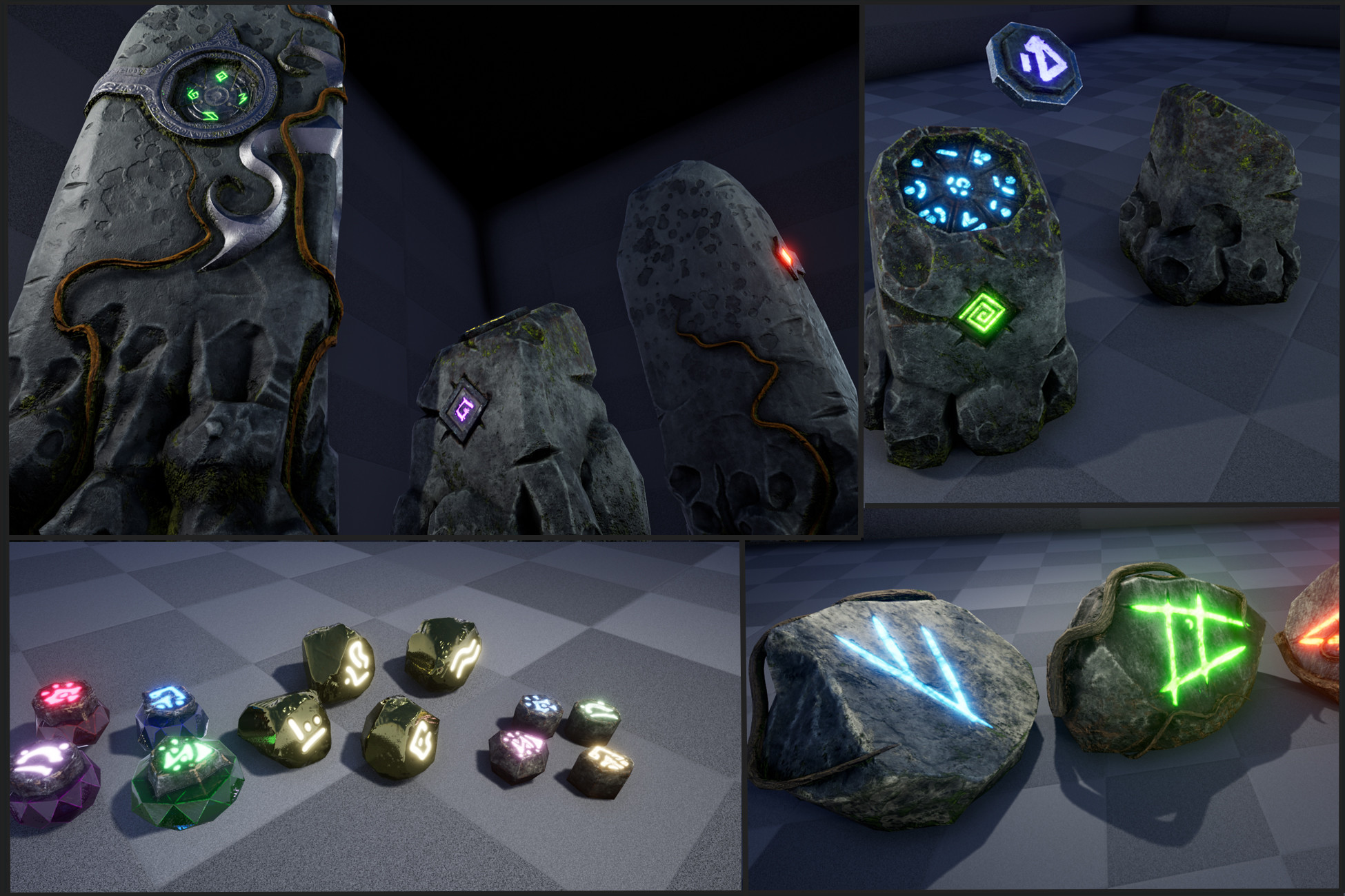 Unity Rune Runes part 1 - Fantasy PBR | 3D 소품 | Unity Asset Store