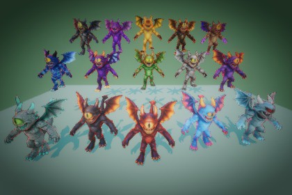 Impster - Stylized Fantasy Monster (Rig + Animation) – PixeliusVita