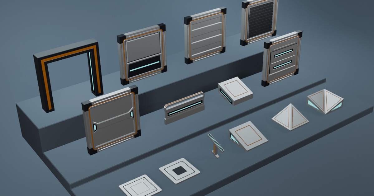 Low Poly Sci-Fi Modular Environment Pack A-001 | 3D 주변환경 | Unity Asset ...