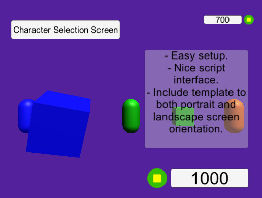 Unity Character Selection Screen – MQKHCZ