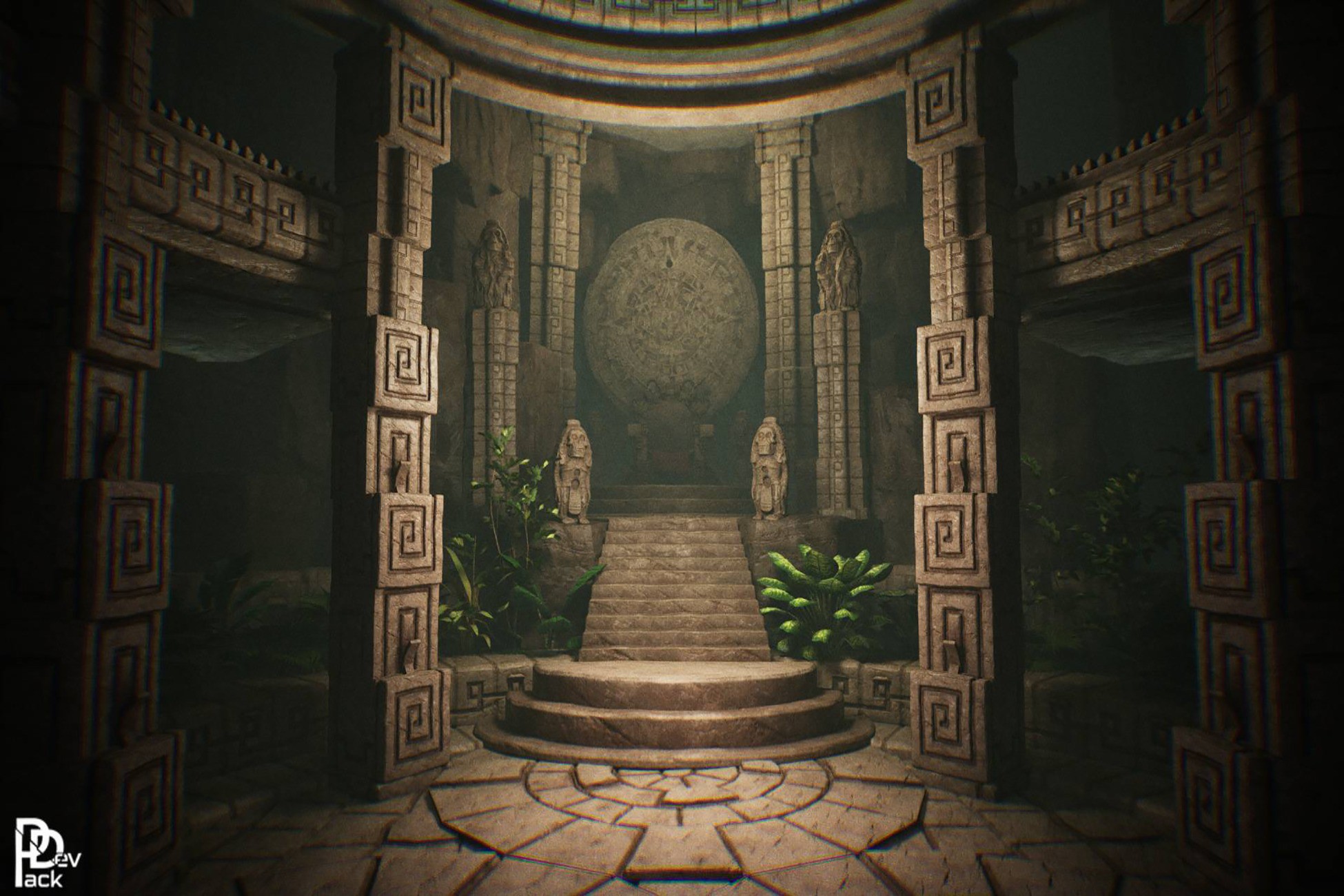 Aztec Temple Interior / 24+ Assets | 3D Props | Unity Asset Store
