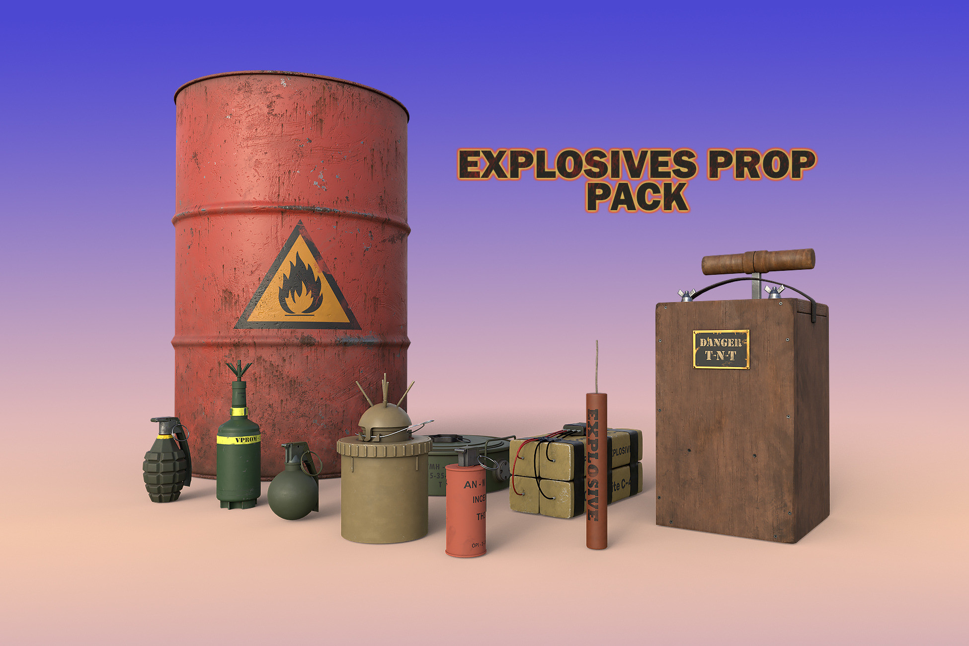 Explosives Prop Pack | 3D Props | Unity Asset Store