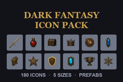Dark Fantasy Raven icons