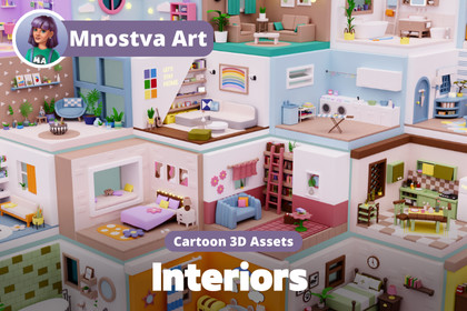 Cozy Cartoon Rooms Interior