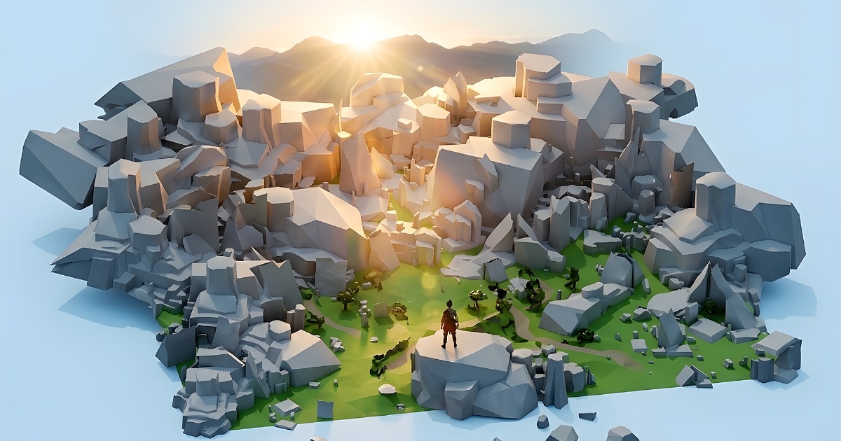 PolyArt Series - Cliffs | 3D Environments | Unity Asset Store